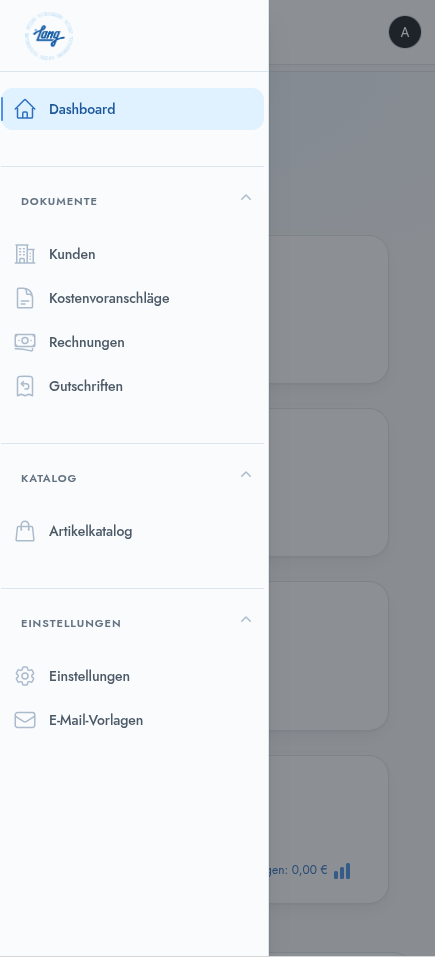 Textilreinigung Lang — Screenshot